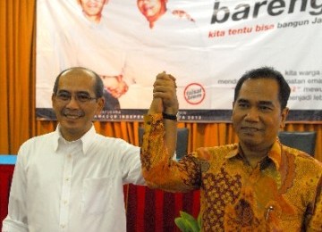 Faisal Basri (kiri) dan Biem Benjamin (kanan) akan maju sebagai calon gubernur DKI dari jalur independen pada Pemilukada DKI 2012. 