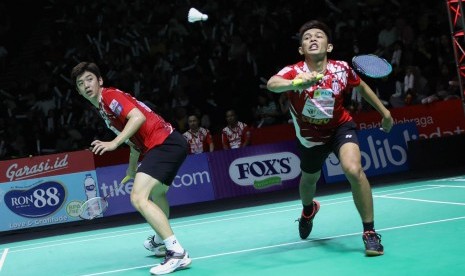 Fajar Alfian yang dipasangkan pemain Korea Selatan, Lee Yong Dae