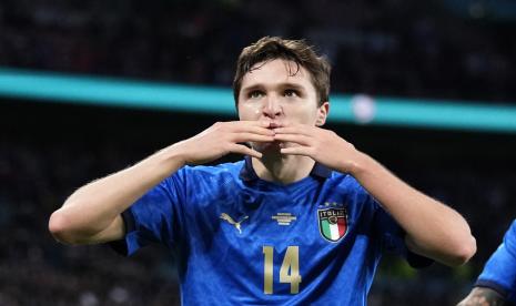 Gelandang serang timnas Italia dan Juventus, Federico Chiesa.