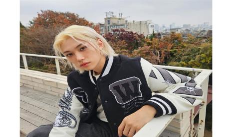 Felix Sray Kids. Felix dari Stray Kids membuat sejarah dengan menjadi anggota termuda yang bergabung dengan Honors Club UNICEF pada Kamis (4/1/2024).