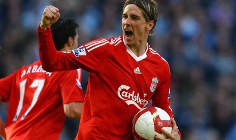 Fernando Torres saat berkostum Liverpool.