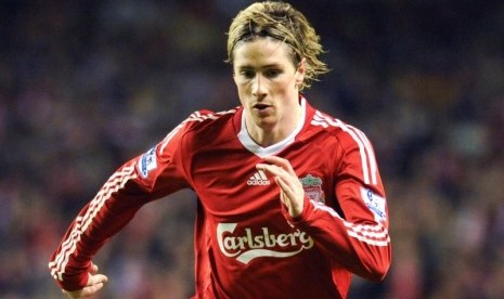 Fernando Torres saat masih memperkuat Liverpool.