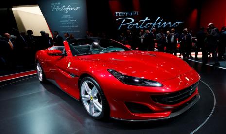 Ferrari Portofino ditampilkan selama Frankfurt Motor Show (IAA) di Frankfurt, Jerman 12 September 2017. Foto ilustrasi.