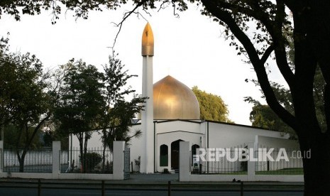  Penyerang Masjid Christchurch Menolak Didampingi Pengacara. File foto tidak bertanggal menunjukkan Masjid Al Noor di Deans Avenue, tempat penembakan massal, di Christchurch, Selandia Baru. 