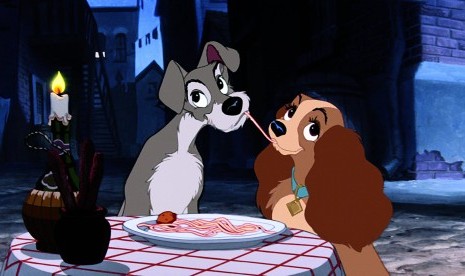 Film kartun Lady and the Tramp.