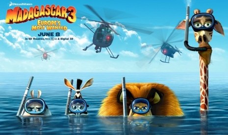 Film Madagascar 3 berhasil memuncaki box office.