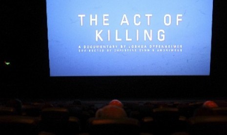 Film The Act of Killing dalam sebuah pemutaran di Jakarta beberapa waktu lalu.