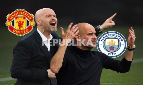 Final Piala FA Manchester City vs Manchester United, adu taktik Pep Guardiola dan Erik ten Hag.