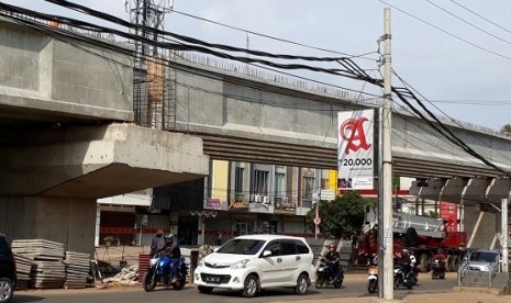  Flyover di Lampung yang retak, Rabu (1/11).