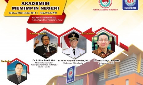 Forum Akademisi Indonesia (FAI) akan menggelar seminar nasional dalam rangka menyambut Hari Pahlawan. 