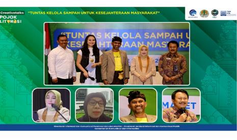 Forum Creative Talks Pojok Literasi dengan tema Tuntas Kelola Sampah Untuk Kesejahteraan Masyarakat dalam rangka Hari Peduli Sampah Nasional (HPSN) tahun 2023.