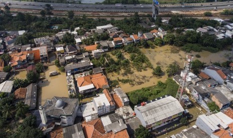 Kawasan di Jakarta terendam banjir (ilustrasi).