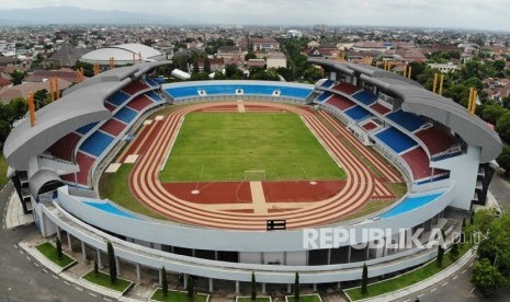 Foto aerial Stadion Mandala Krida di Baciro, DI Yogyakarta