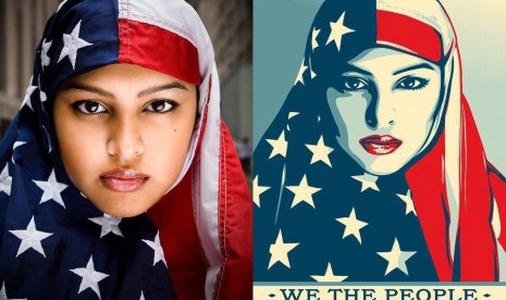 Foto dan potret Muslimah Amerika, Munira Ahmed yang menjadi simbol perlawanan terhadap Presiden Donald Trump.