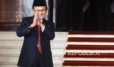 FOTO DOKUMENTASI. Mantan Presiden BJ Habibie menghadiri pembukaan Sidang Tahunan MPR Tahun 2017 di Kompleks Parlemen, Senayan, Jakarta, Rabu (16/8/2017).