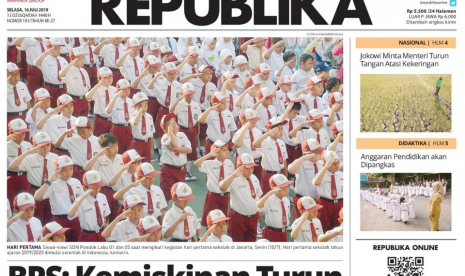 Foto Headline Republika, Senin (15/7) yang menjadi viral di media sosial.