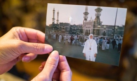 Foto Mervat Soliman saat di Makkah, Arab Saudi