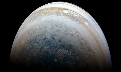 Foto Planet Jupiter yang diambil NASA. NASA telah meluncurkan pesawat ruang angkasa Europa Clipper dalam misi selama hampir 10 tahun untuk mempelajari apakah ada kehidupan di bulan Jupiter, Europa.