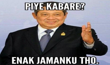 Foto SBY yang di edit netizen di Twitter