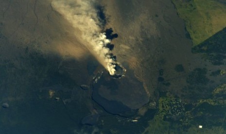 Foto udara Gunung Kilauea sebelum erupsi.