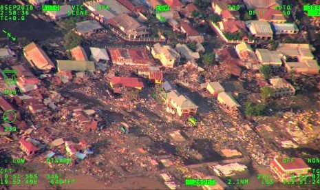 Aerial view of Palu, Central Sulawesi, after being struck by a 7.4-magnitude earthquake, Saturday (Sept 29).