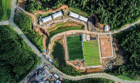 Foto udara training center PSSI di IKN.