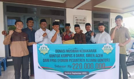 FPAG menyalurkan bantuan untuk Gontor 8 yang mengalami kebakaran