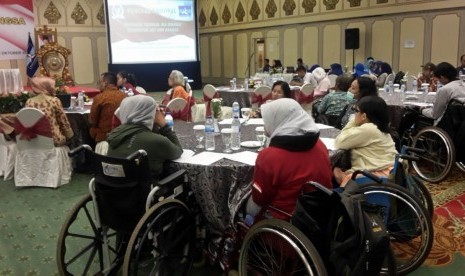 Fraksi Partai Demokrat di MPR menggelar Sosialisasi Empat Pilar dengan peserta penyandang disabilitas, Selasa (3/10).