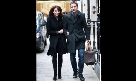 Frank Lampard bersama kekasihnya, Christine Bleakley