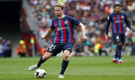 Gelandang FC Barcelona asal Belanda Frenkie de Jong. 