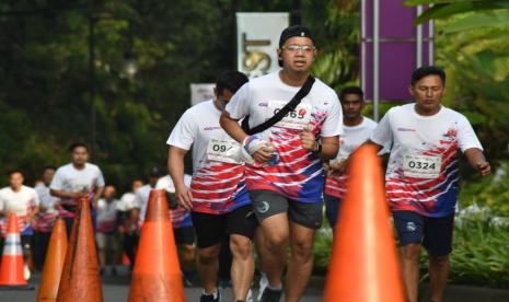 Fun Run di kawasan Vimala Hills, Ciawi, Bogor, Jawa Barat, Sabtu (5/11/2022).