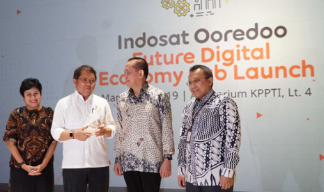 Future Digital Economy Lab. Indosat Ooredoo meluncurkan Future Digital Economy Lab, Senin (18/3).