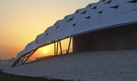 Gambar stadion sepakbola di Doha, Qatar