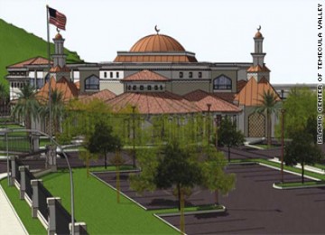 Gambar proyek masjid di Temecula, California, yang ditentang warga lokal namun didukung ADL