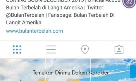 Game unik untuk mempromosikan film 'Bulan Terbelah di Langit Amerika'.