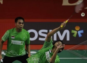 Ganda putra Indonesia Markis Kido dan Hendra Setiawan.