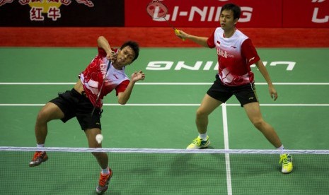 Ganda putra Indonesia, Mohammad Ahsan (kiri) - Hendra Setiawan (kanan) 