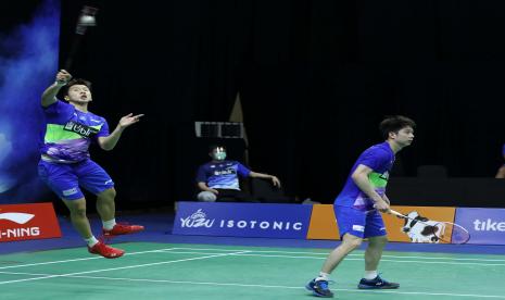 Ganda Putra rangking satu dunia, Kevin Sanjaya Sukamuljo/Marcus Fernaldi Gideon (ilustrasi)