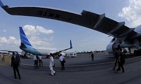 Politisasi sektor transportasi hanya akan merugikan keselamatan penumpang. Garuda Indonesia, ilustrasi