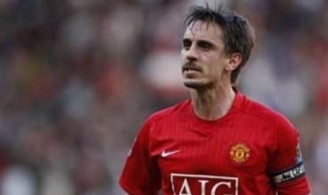 Gary Neville saat berseragam MU.