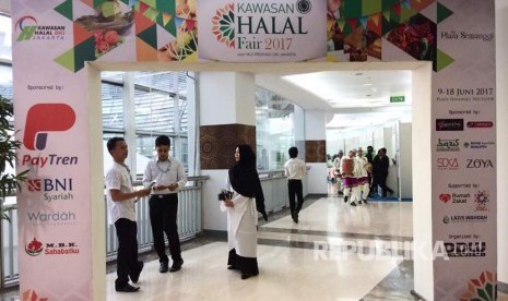 Gate Kawasan Halal Fair 2017 di lantai tiga Plaza Semanggi, Jakarta Selatan.