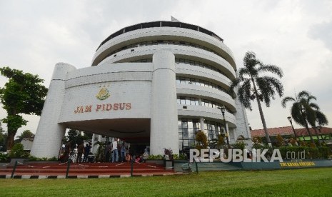 Gedung Bundar Jampidsus di kompleks Kejaksaan Agung, Kebayoran Baru, Jakarta Selatan, Kamis (17/3).