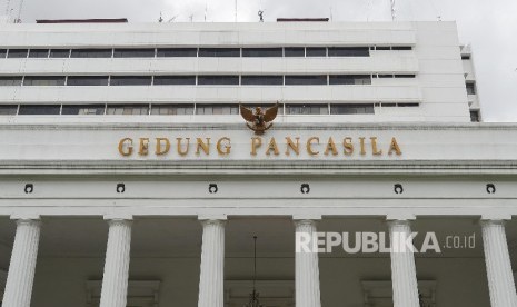 Gedung Pancasila yang terletak di Kementerian Luar Negeri, Jakarta, Selasa (12/1).