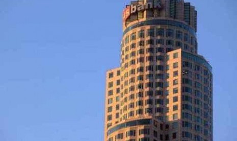 Gedung pencakar langit US Bank Tower di California, AS.