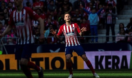 Gelandang Atletico Madrid Saul Nuguez.