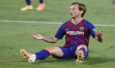 Gelandang Barcelona Ivan Rakitic.