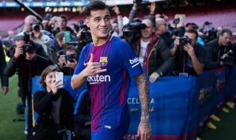 Gelandang Barcelona Philippe Coutinho. 