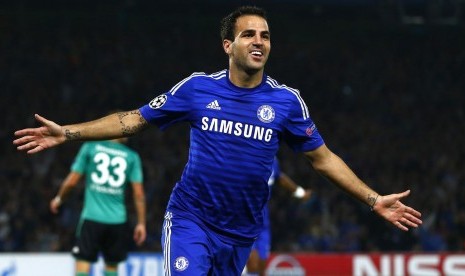 Gelandang Chelsea Cesc Fabregas.