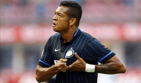 Gelandang Fredy Guarin, pencetak gol pertama Inter.