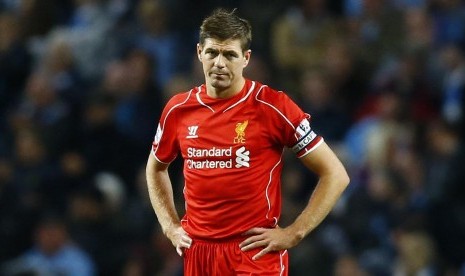 Gelandang Liverpool Steven Gerrard.